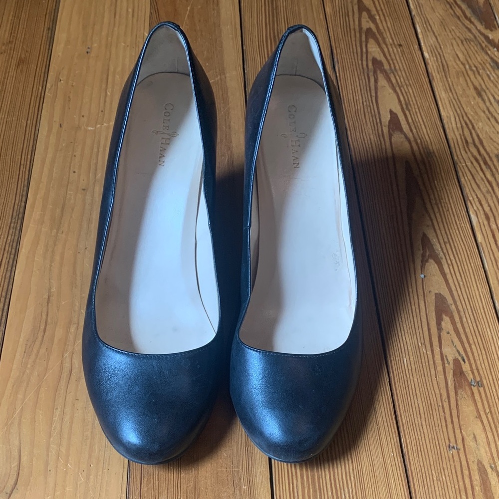 Cole Haan Women's Classic Black Wedge Heels